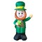 4 Feet Inflatable St Patrick's Day Decoration, Blow Up Leprechaun with Green Hat and Lucky Clover in Hand for Indoor Outdoor Lawn Yard